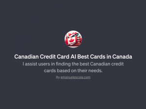 Canadian Credit Card AI Best Cards