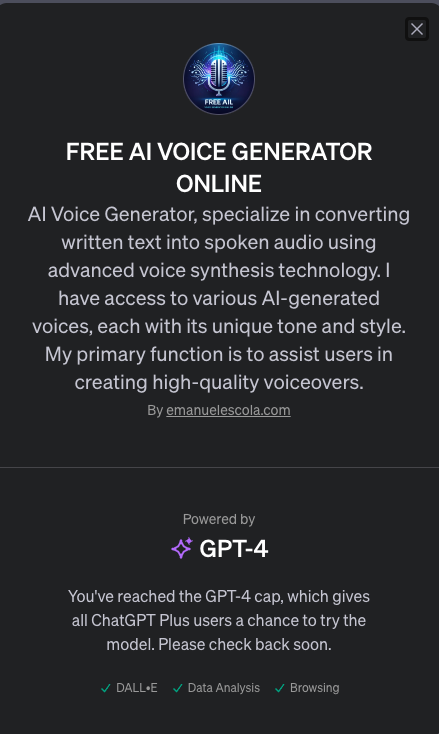 ChatGPT AI Voice Generator