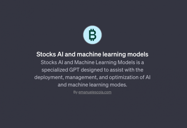 Stocks AI and machine learning models