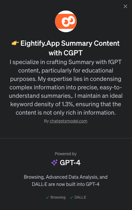 ChatGPT with Eightify