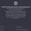TLDR This Article Summarizer Text Summarizing Tool