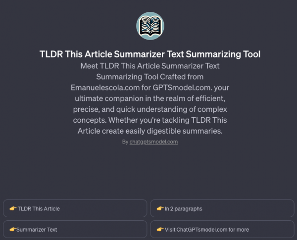 TLDR This Article Summarizer Text Summarizing Tool