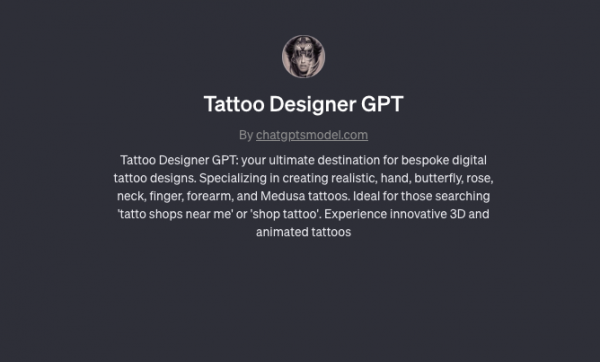 ChatGPT Tatto Designer Free Tatoo advisor